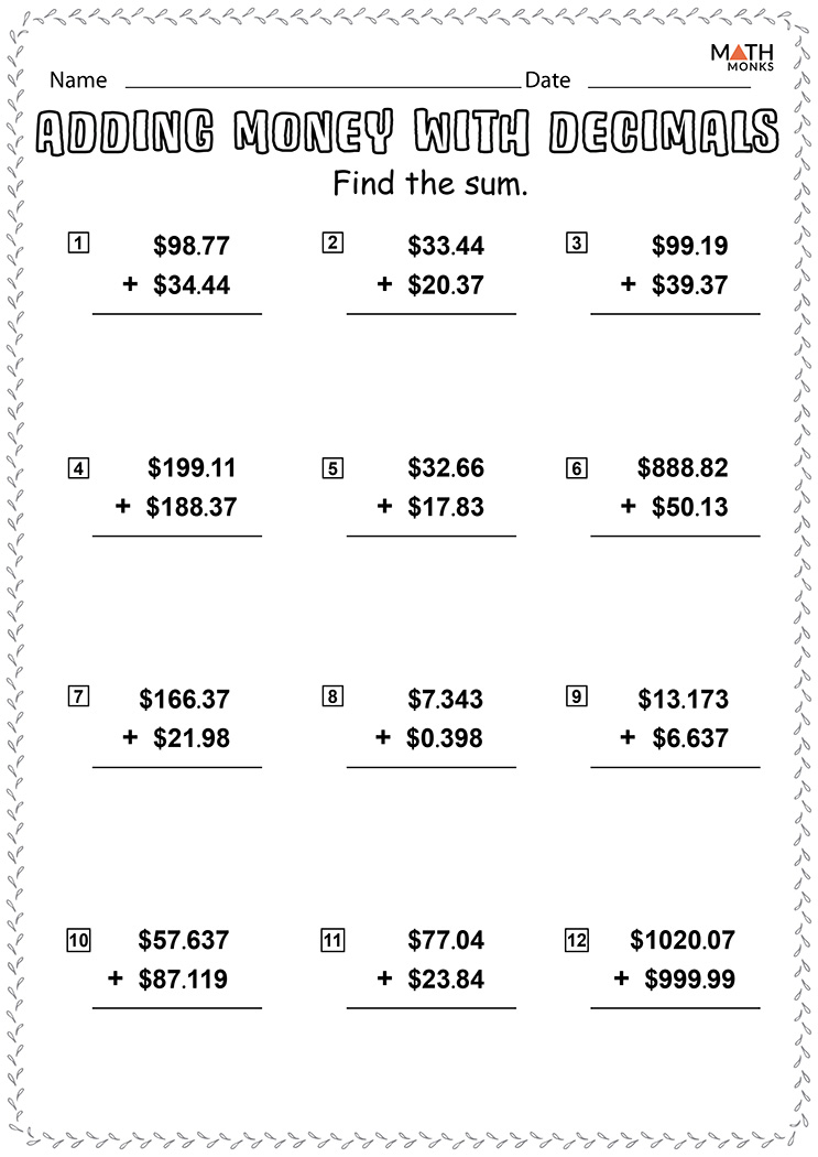 Adding And Subtracting Rational Fractions Worksheet