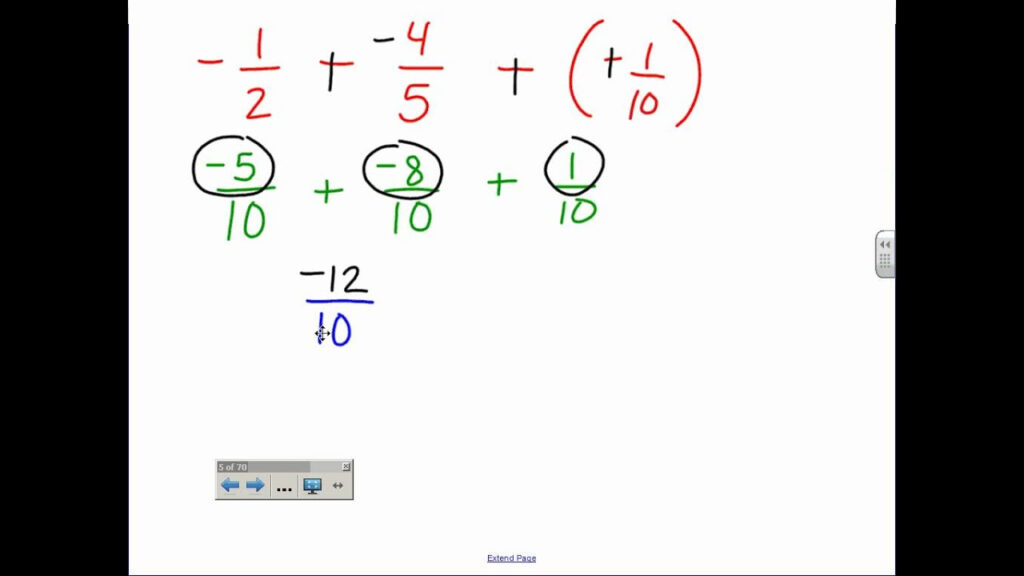 Adding And Subtracting Fractions Mixed Numbers wmv YouTube