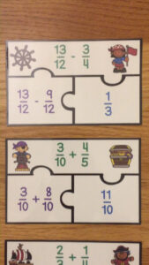 Adding And Subtracting Fractions Unlike Denominator 5th Grade Math Game