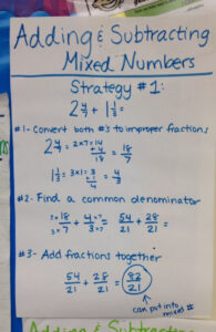 Adding And Subtracting Mixed Numbers Studying Math Middle School