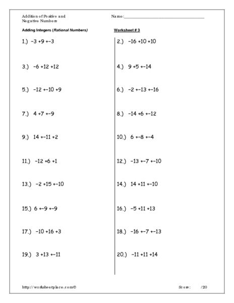 Add And Subtract Fractions And Mixed Numbers Worksheet