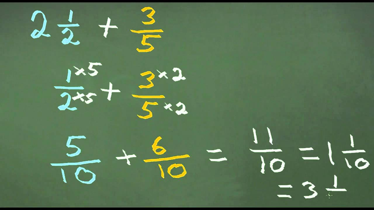 Add Fractions And Mixed Numbers Worksheet