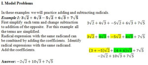 Adding Radicals Worksheet pdf And Answer Key 25 Scaffolded Questions