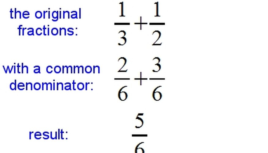 Adding Subtracting Fractions Sciencing