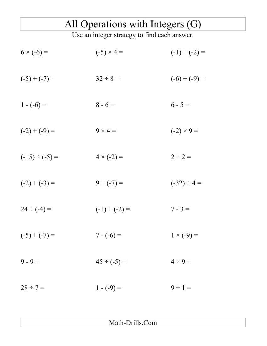 Multiplying Adding Subtracting And Dividing Fractions Worksheet