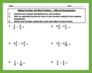 Addition Of Mixed Numbers With The Same Denominator And Carry