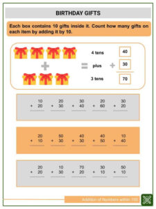 Addition Of Numbers Within 100 Worksheets Helping With Math