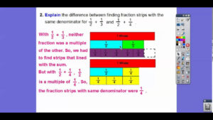 Addition With Unlike Denominators Lesson 6 1 YouTube