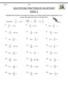 Answer Key 5th Grade Equivalent Fractions Worksheet Grade 5