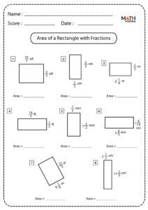 Area Of A Rectangle Worksheets Math Monks