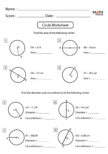 Circle Worksheets Math Monks