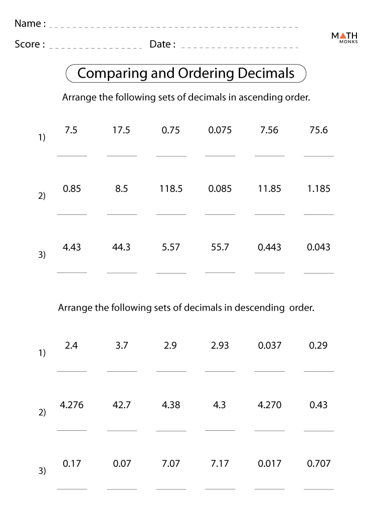 Comparing Fractions Grade 4 Worksheet