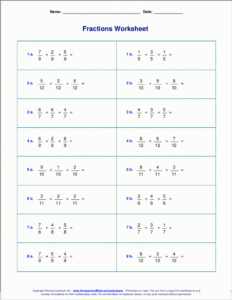 Comparing Fractions Worksheet 4Th Grade Db excel