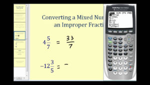 Converting Between Improper Fractions And Mixed Numbers Of The TI84