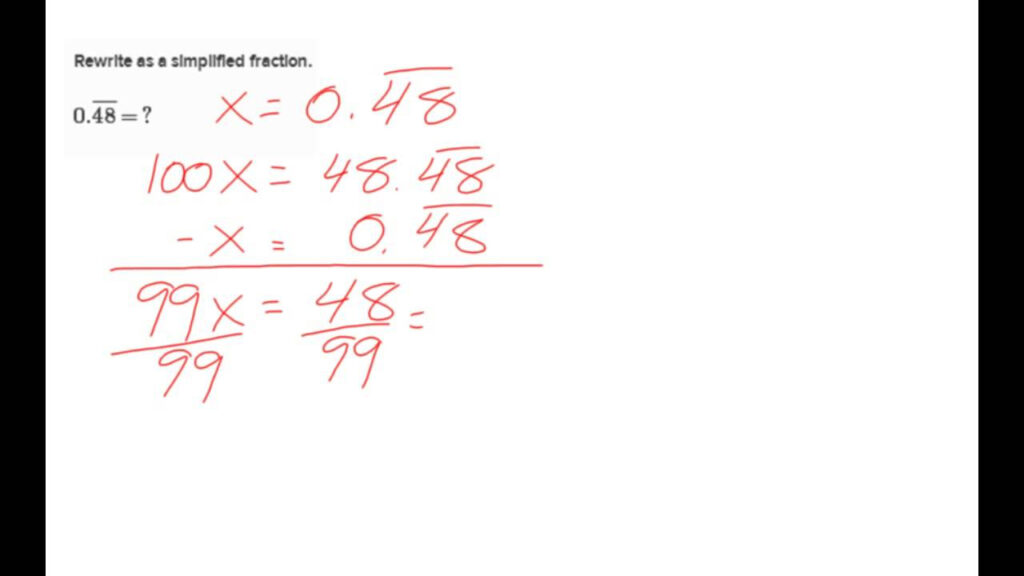 Converting Multi digit Repeating Decimals To Fractions YouTube