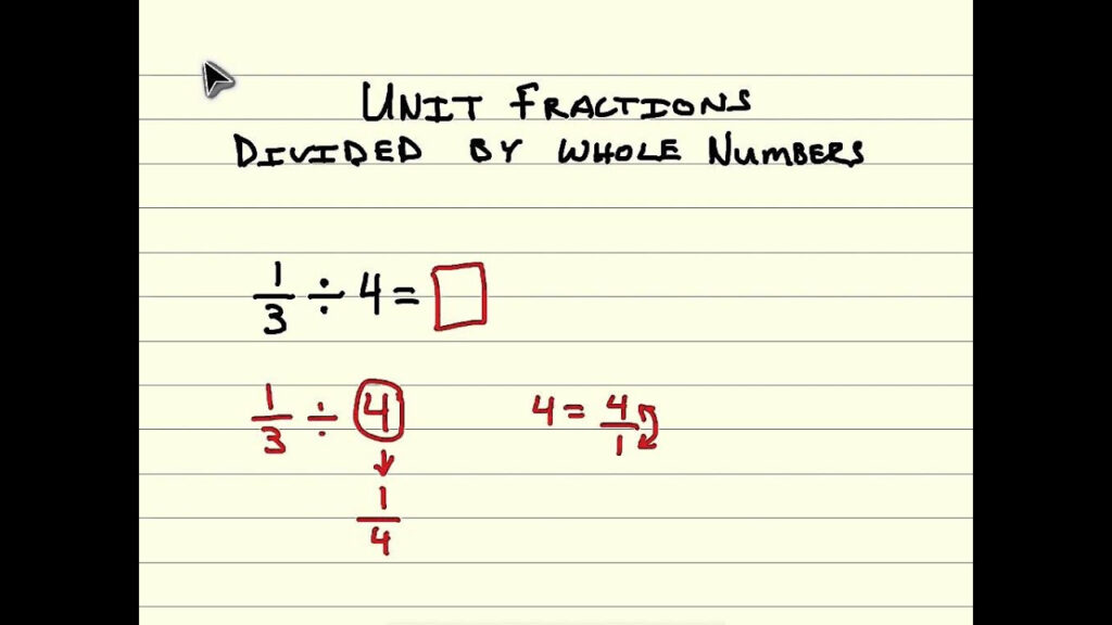 Divide Unit Fractions By Whole Numbers YouTube