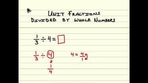 Divide Unit Fractions By Whole Numbers YouTube