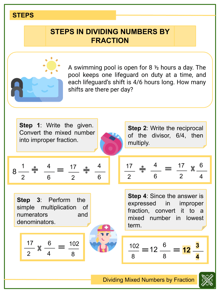 Dividing Mixed Fractions Worksheet Pdf