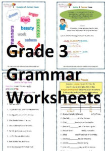 English Worksheets For Grade 3 Grammar Third Grade Grammar Worksheets