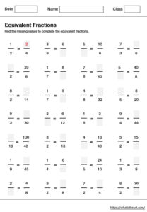 Equivalent Fractions Math Fractions Worksheets Fractions Worksheets