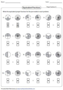 Equivalent Fractions Worksheet 3rd Grade Fractions Worksheets Math