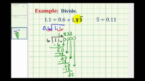 Examples Division By A Decimal With A Repeating Quotient YouTube