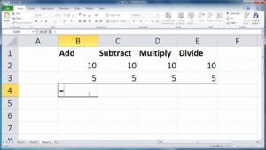 Excel 2010 Add Subtract Multiply And Divide YouTube