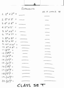 Exponents Worksheets 6th Grade Pdf Exponent Practice Worksheet Grade