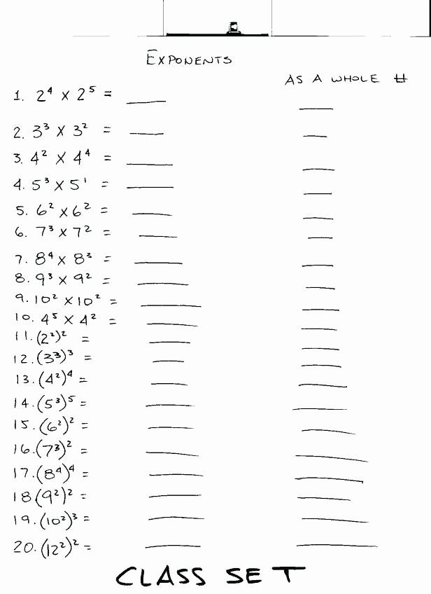 Exponents Worksheets 6th Grade Pdf Exponent Practice Worksheet Grade 