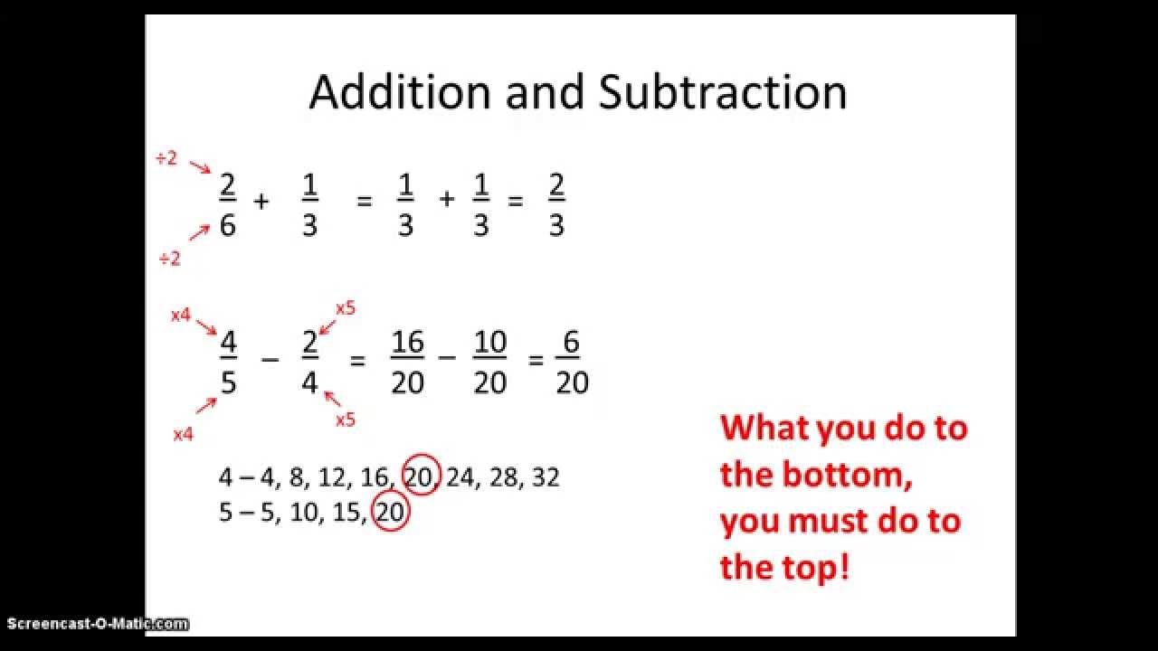 Fraction Mixed Operations Worksheet