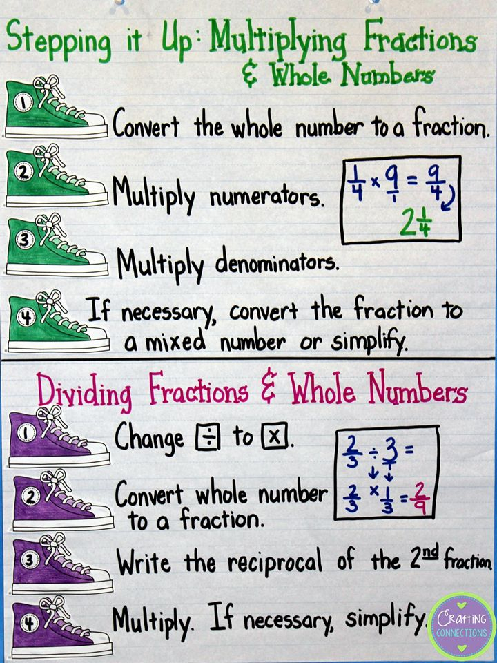 Fraction Anchor Charts includes A Freebie Math Instruction 