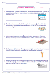 Fraction Word Problems Pie Time Worksheets 99Worksheets