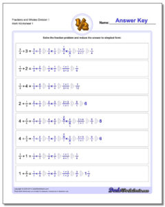 Fraction Worksheets 6Th Grade Printable Printable Worksheets