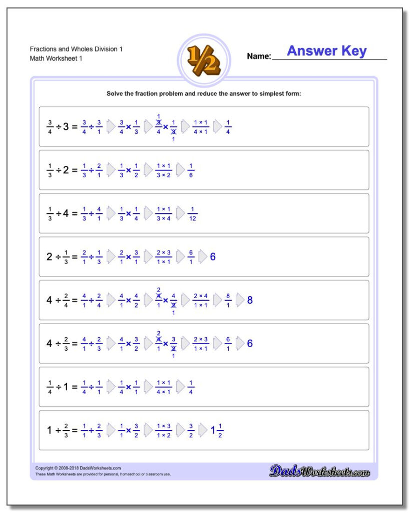 Fraction Worksheets 6Th Grade Printable Printable Worksheets