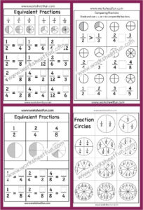 Fraction Worksheets Fractions Worksheets First Grade Math Worksheets