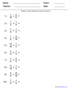 Fractions Worksheets Printable Fractions Worksheets For Teachers