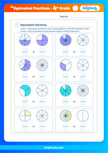 Free Equivalent Fractions Worksheet 4th Grade Math At Brighterly