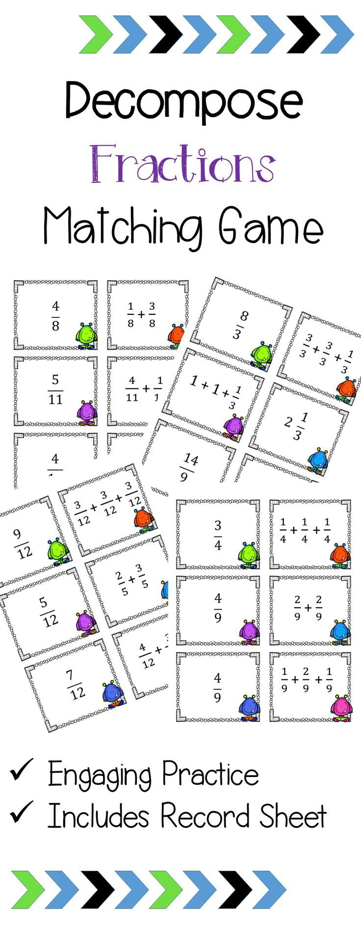 Composing And Decomposing Fractions 4th Grade Worksheets