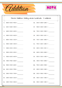 Grade 4 Math Worksheet Addition Tens And Hundreds Part 5 Education PH