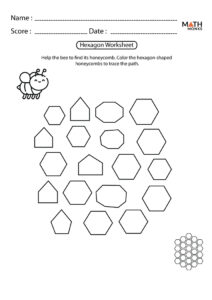 Hexagon Worksheets Math Monks