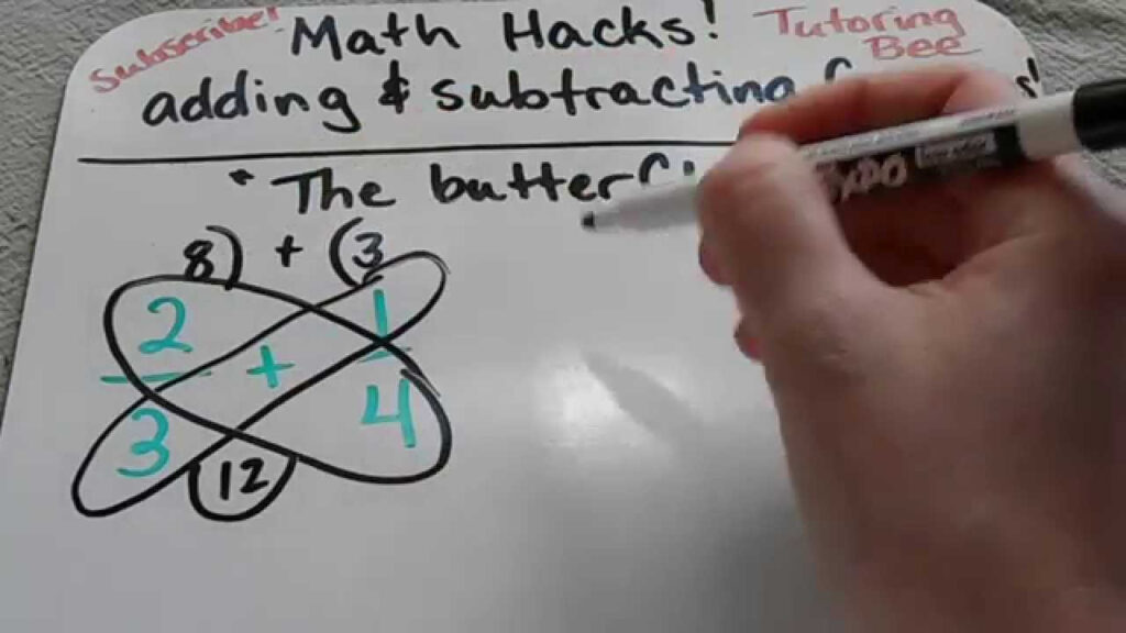 How To Add And Subtract Fractions Using The Butterfly Method 4th And 