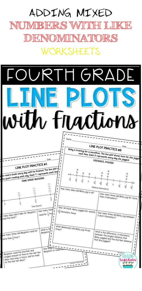 Line Plots Worksheets 4th Grade Line Plot Worksheets Adding Mixed 