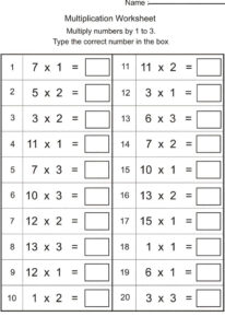 Maths Sheets For Year 4 Multiplication Worksheets Math