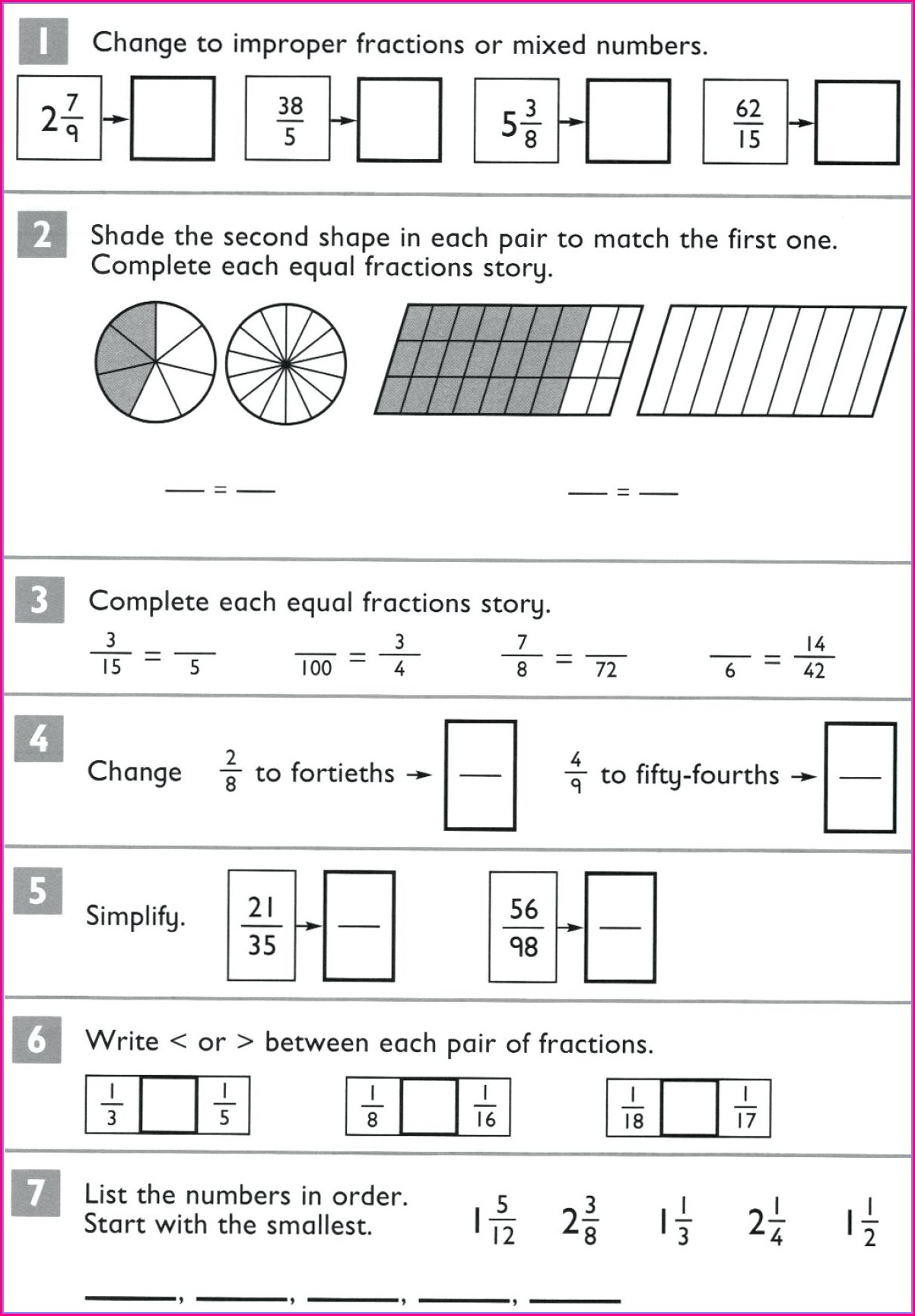 Mixed Operations With Fractions Worksheet Pdf Uncategorized Resume