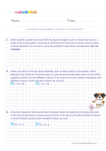 Mixed Operations Worksheets For Grade 4 Pdf Mixed Word Problems For