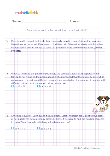 Mixed Operations Worksheets For Grade 4 Pdf Mixed Word Problems For 