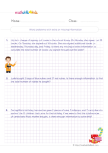 Mixed Operations Worksheets For Grade 4 Pdf Mixed Word Problems For