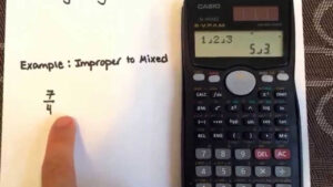 Mixed To Improper Fractions Using The Calculator Casio Fx 991ms YouTube