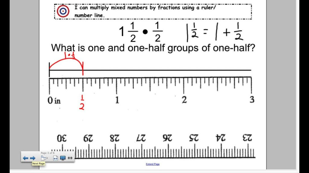 Multiply A Mixed Number By A Fraction Using A Number Line YouTube