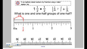 Multiply A Mixed Number By A Fraction Using A Number Line YouTube